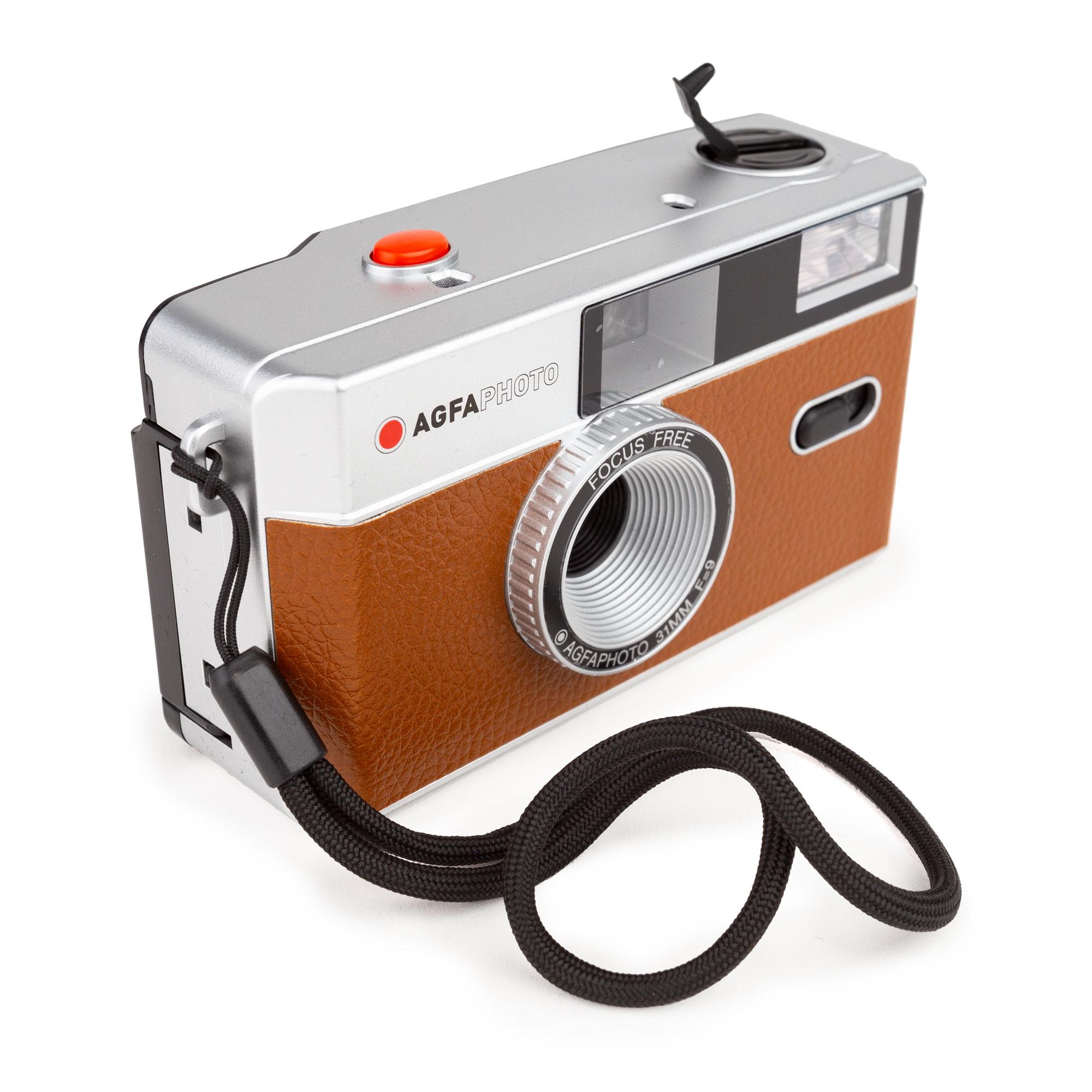 AgfaPhoto analoge Kleinbild Kamera braun 3 Fuji c200 Farbfilm 35mm Fotoapparat 